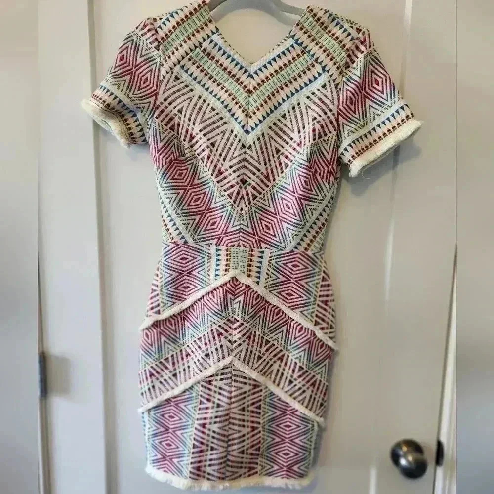 Adelyn Rae | Jaylene Woven Jacquard Sheath Dress Size XS - Picture 5 of 10
